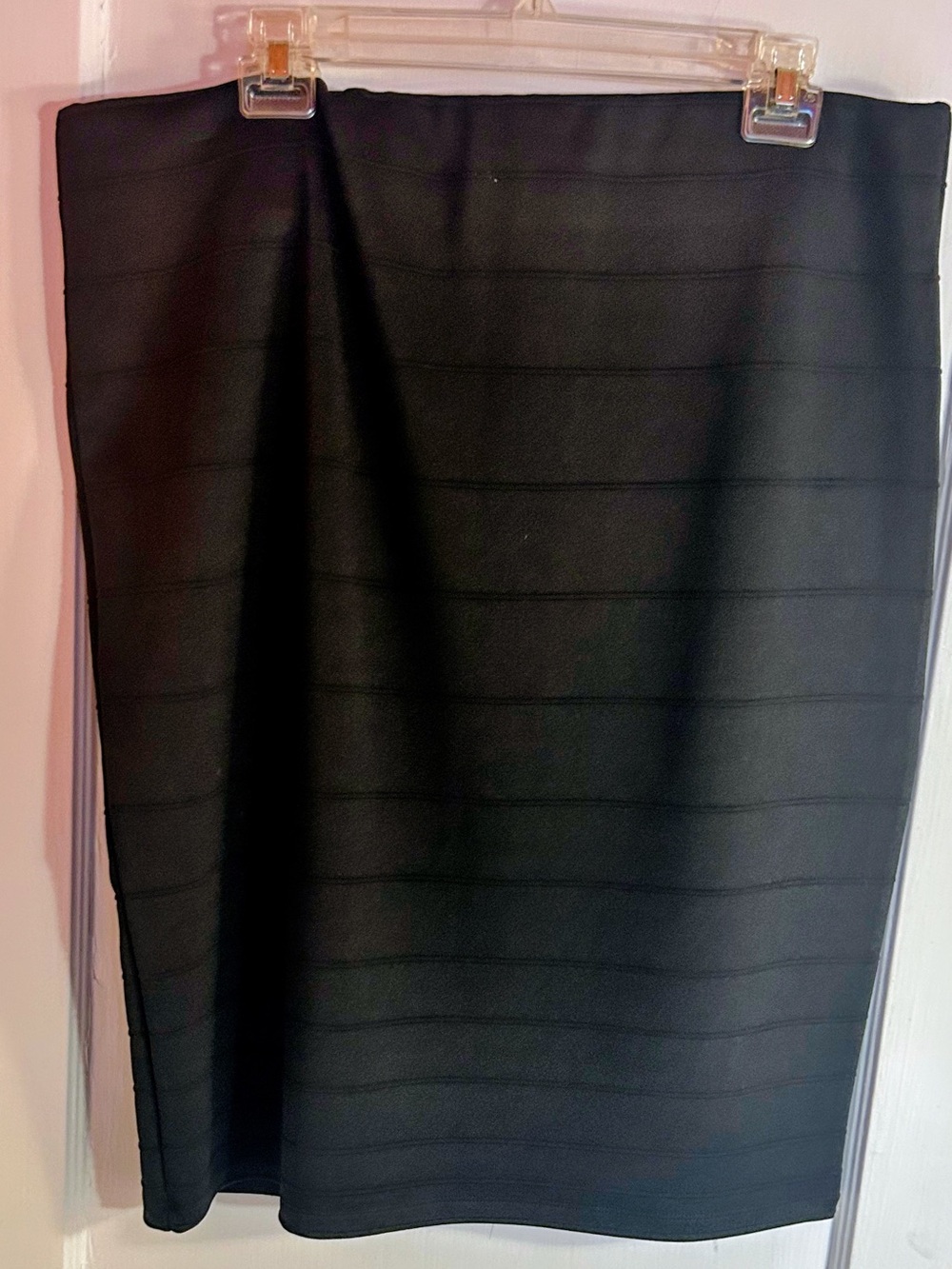 Olivia Blu  Black Ribbed  Skirt 2x